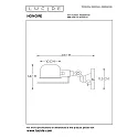 Lucide wall luminaire HONORE swivelling, rotatable, tiltable E14 IP20, grey, rust 