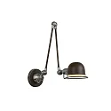 Lucide wall luminaire HONORE swivelling, rotatable, tiltable E14 IP20, grey, rust 