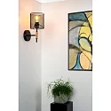 Lucide wall luminaire BASKETT round E27 IP20, wood, black