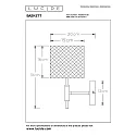 Lucide wall luminaire BASKETT round E27 IP20, wood, black