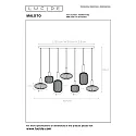 Lucide pendant luminaire MALOTO square E27 IP20, amber, black