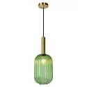 pendant luminaire MALOTO cylindrical E27 IP20, green, amber