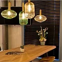 Lucide pendant luminaire MALOTO cylindrical E27 IP20, green, amber