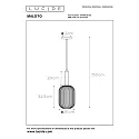 Lucide pendant luminaire MALOTO cylindrical E27 IP20, green, amber