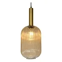 Lucide pendant luminaire MALOTO cylindrical E27 IP20, amber, gold matt, brass
