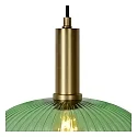 Lucide pendant luminaire MALOTO round E27 IP20, green, gold matt, brass