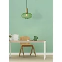 Lucide pendant luminaire MALOTO round E27 IP20, green, gold matt, brass