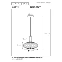 Lucide pendant luminaire MALOTO round E27 IP20, green, gold matt, brass