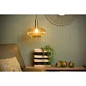 Lucide pendant luminaire MALOTO round E27 IP20, amber, gold matt, brass
