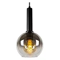 Lucide pendant luminaire MARIUS 5 flames, round E27 IP20, smoky colour, black