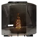 Lucide pendant luminaire SISKA square E27 IP20, smoky colour, black