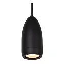 pendant luminaire EVORA 1 flame GU10 IP20, black matt dimmable