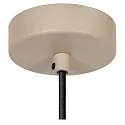 Lucide pendant luminaire EVORA 1 flame GU10 IP20, black, taupe dimmable