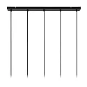 Lucide Pendelleuchte EVORA, Leiste 5-flammig, 5x GU10, IP20, dimmbar, schwarz
