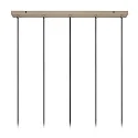 Lucide Pendelleuchte EVORA, Leiste 5-flammig, 5x GU10, IP20, dimmbar, taupe