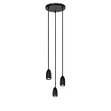 Pendelleuchte EVORA, Rondell 3-flammig, Ø 25cm, 3x GU10, IP20, dimmbar, schwarz