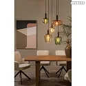 Lucide pendant luminaire ILONA 5 flames E27 IP20, multicolour, black dimmable