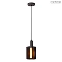pendant luminaire LAMBRES E27 IP20, black dimmable