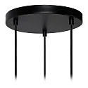 Lucide pendant luminaire BASKETT 3 flames, round E27 IP20, wood, black
