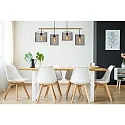 Lucide pendant luminaire BASKETT 4 flames, round E27 IP20, wood, black