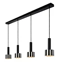 Lucide pendant luminaire TEUN 4 flames E27 IP20, nickel, black