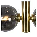 Lucide pendant luminaire TYCHO 6 flames, cylindrical G9 IP20, gold matt, brass, smoky colour