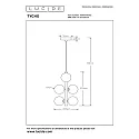 Lucide pendant luminaire TYCHO 6 flames, cylindrical G9 IP20, gold matt, brass, smoky colour