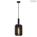 pendant luminaire RAFAL E27 IP20, grey, black dimmable