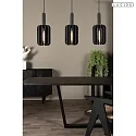 Lucide pendant luminaire RAFAL 3 flames E27 IP20, grey, black dimmable