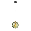 pendant luminaire MONSARAZ round E27 IP20, green, black