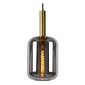 Lucide pendant luminaire JOANET 3 flames, round E27 IP20, gold matt, brass, smoky colour
