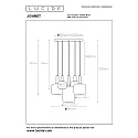 Lucide Pendelleuchte JOANET, Ø 66 cm, 5xE27, Rauchfarbe