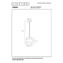 Lucide pendant luminaire FIRMIN cylindrical E27 IP20, gold matt, brass, opal