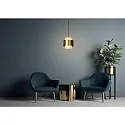Lucide pendant luminaire FIRMIN cylindrical E27 IP20, gold matt, brass, opal