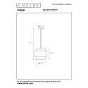Lucide pendant luminaire FIRMIN cylindrical E27 IP20, gold matt, brass, opal