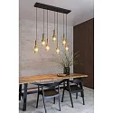 Lucide pendant luminaire CORALIE square E27 IP20, gold matt, brass, smoky colour