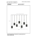 Lucide pendant luminaire CORALIE square E27 IP20, gold matt, brass, smoky colour