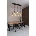 Lucide pendant luminaire CORALIE square E27 IP20, gold matt, brass, transparent