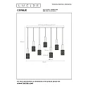 Lucide pendant luminaire CORALIE square E27 IP20, gold matt, brass, transparent