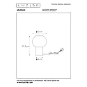 Lucide table lamp MARIUS round E27 IP20, smoky colour, black 