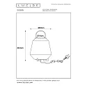 Lucide table lamp SISKA oval E27 IP20, smoky colour, black 