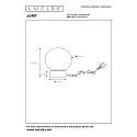 table lamp JORIT round E27 IP20, gold matt, brass, opal 