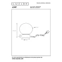 Lucide Tischleuchte JORIT, Ø 20 cm, 1xE27, Rauchfarbe grau
