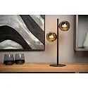 Lucide table lamp TYCHO 2 flames G9 IP20, smoky colour, black 