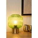 table lamp MALOTO round E27 IP20, green, gold matt, brass 