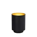 table lamp SUZY cylindrical E14 IP20, gold matt, brass, black 