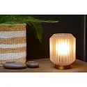 table lamp SUENO cylindrical E14 IP20, gold matt, brass, white 