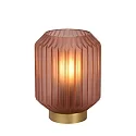 table lamp SUENO cylindrical E14 IP20, gold matt, brass, pink 