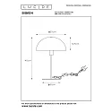 Lucide table lamp SIEMON round E14 IP20, black 