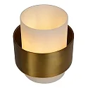 Lucide table lamp FIRMIN cylindrical E27 IP20, gold matt, brass, opal 